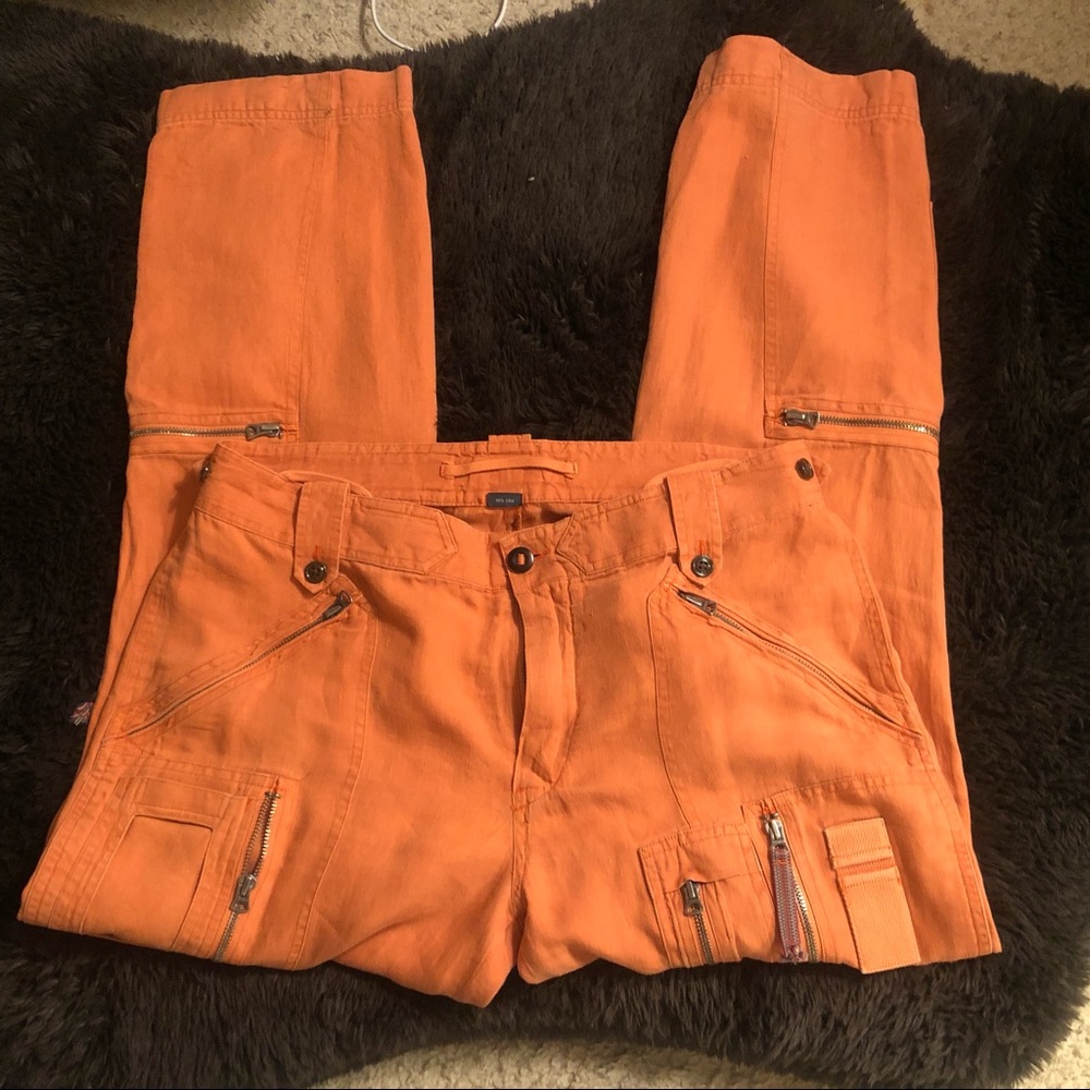 Polo linen cargo pants